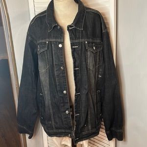 AKDMKS Y2K Denim Jean Jacket Men’s Size 3XL, Grunge,Retro,Unisex